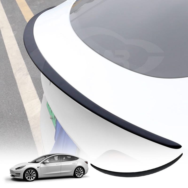 Matt Black Spoiler for Tesla Model 3 2017-2023 Rear Trunk Wing Lip Tail ...
