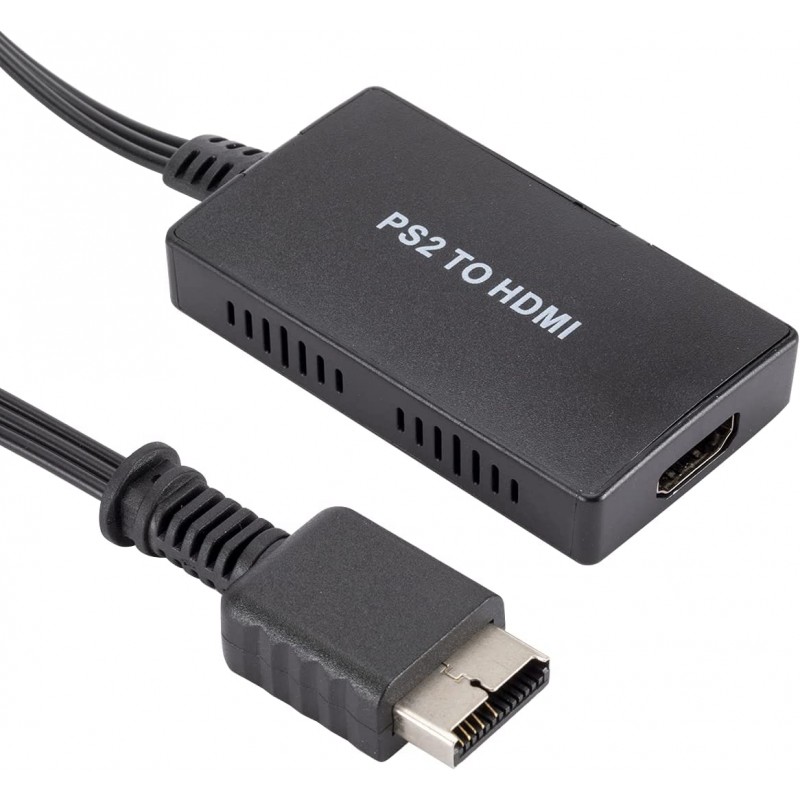 PS2 to HDMI Converter Adapter, 720P / 1080P Suitable for Playstation 2 HDTV  HDMI Display Supports All PS2 Display Modes