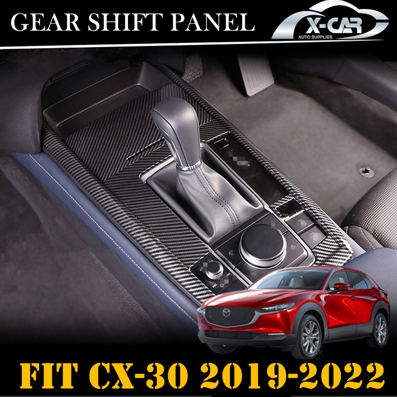 Xotic Tech Carbon Fiber Pattern Gear Shift Molding Cover For Toyota RAV4 2019-2025 – Glossy Black ABS
