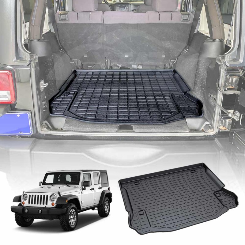 Boot Liner for Jeep Wrangler JK Series 4-Door 2007-2018 Heavy Duty Cargo  Trunk Cover Mat Luggage Tray - Car Accessories