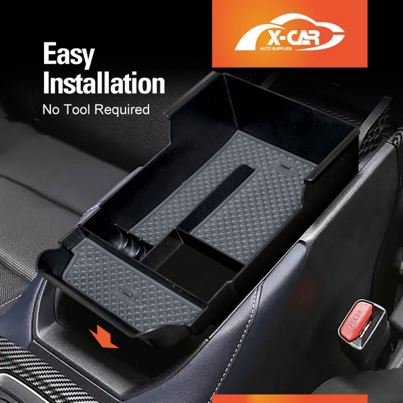 Vassoio Organizer Console Centrale In ABS Fibra Di Carbonio Per Mazda CX-30 2019 2020 2021 - Copertura Pannello Cambio