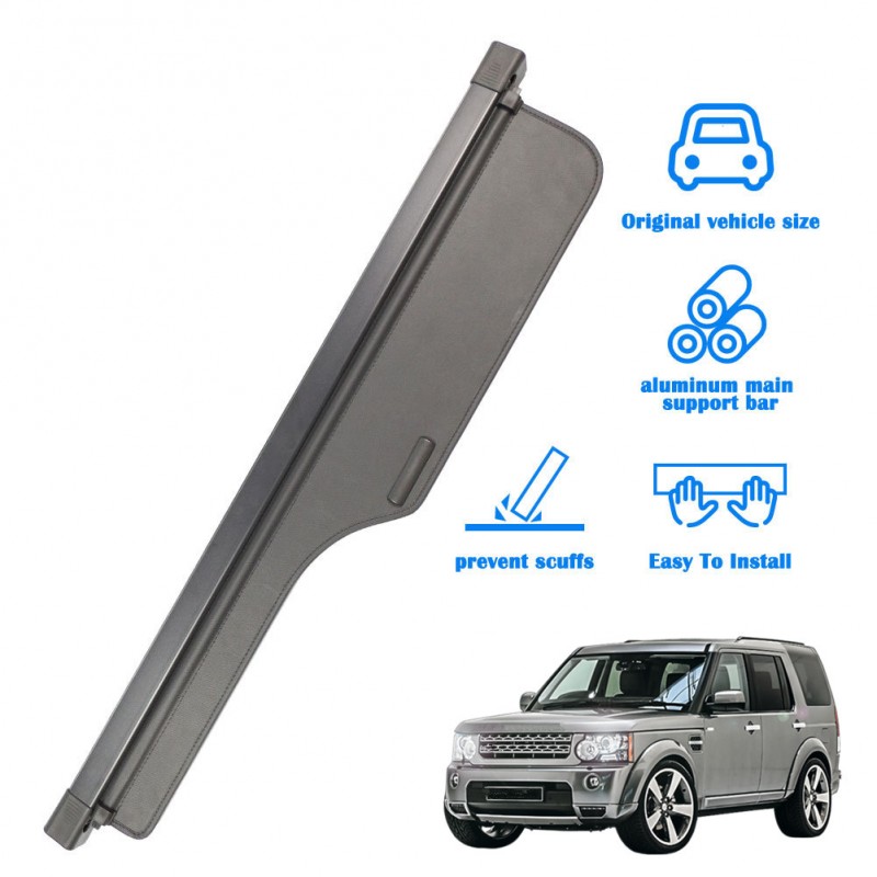 Trunk Cargo Cover Luggage Shade Shield Security Protective Cover for Land Rover Discovery 3 LR3 2005-2009 Car Accessories Gemmry Car Retractable Rear Trunk Parcel Shelf 