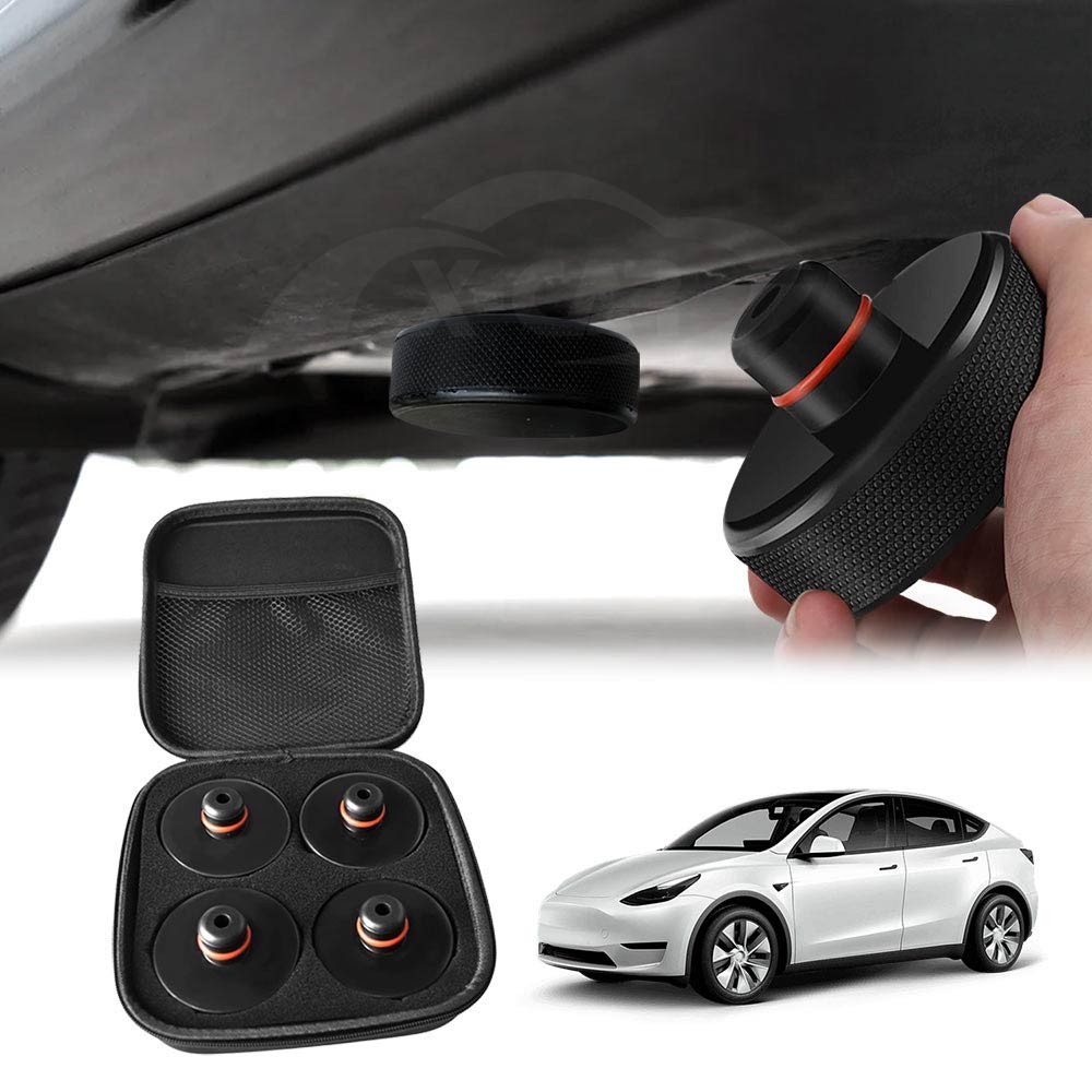 BANGTING Lifting Jack Pad Set Compatible with Tesla Model 3/S/X/Y, 4 Pucks  with a Storage Case, Accessories for Tesla Vehicles
