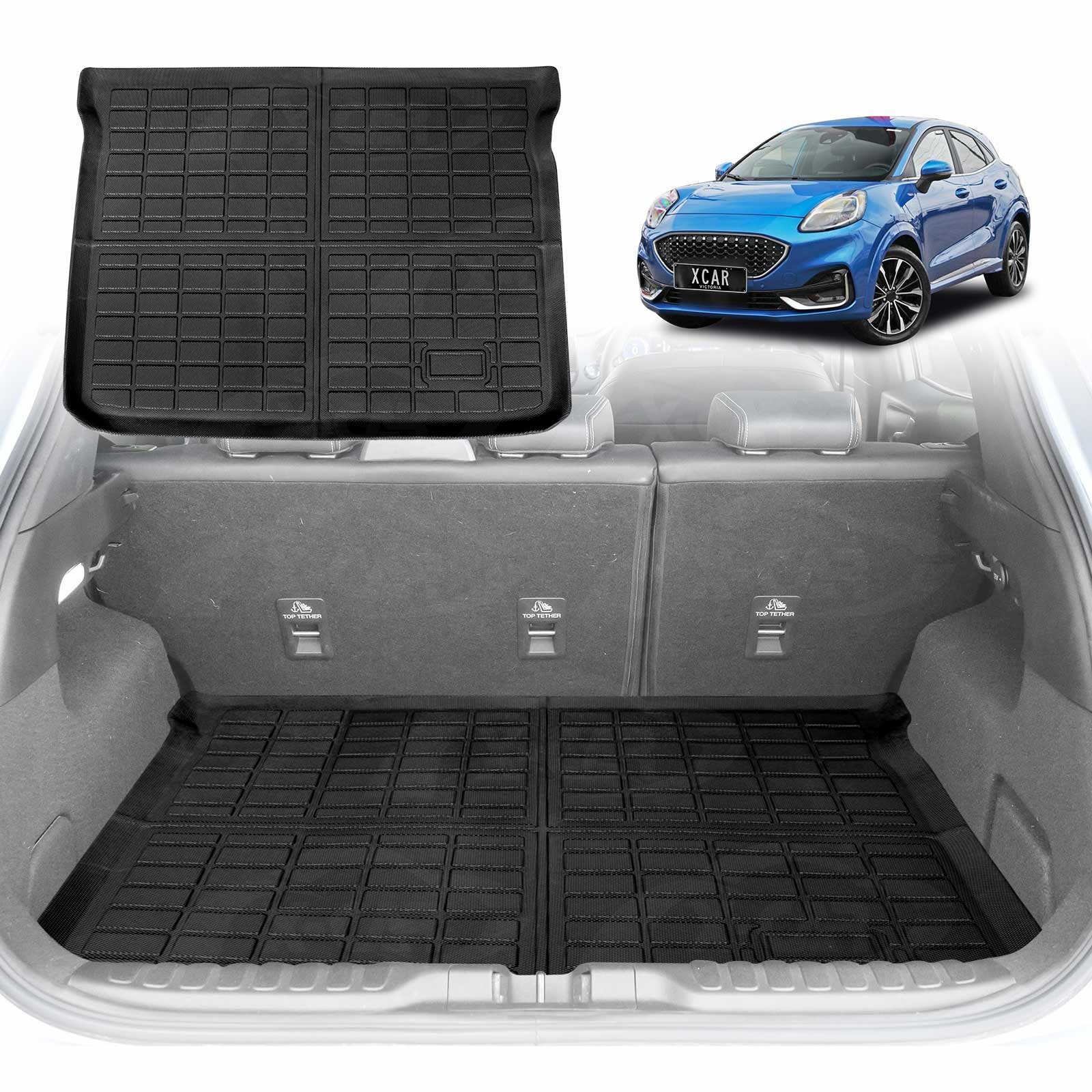Boot Liner for Ford Puma 2020-2024 All Weather Heavy Duty Cargo Trunk ...