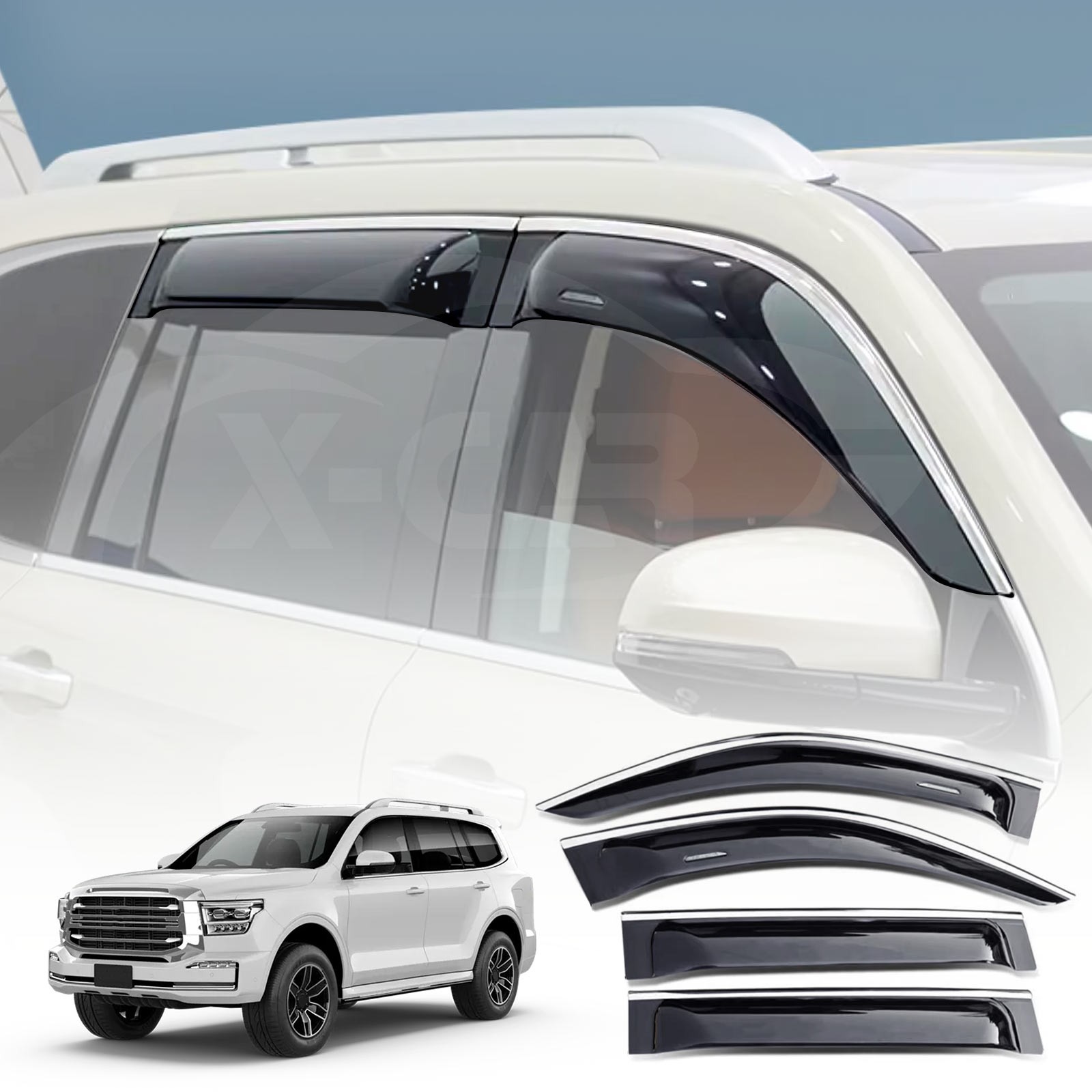 6PCS Weathershields Weather Shields for GWM TANK 500 2023+ Window Visor | BIG W