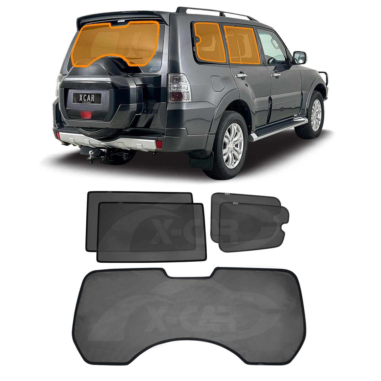 Power Rear Sunblind Window Sun Shades for Mitsubishi Pajero 2006-2022 Car UV Protection ...