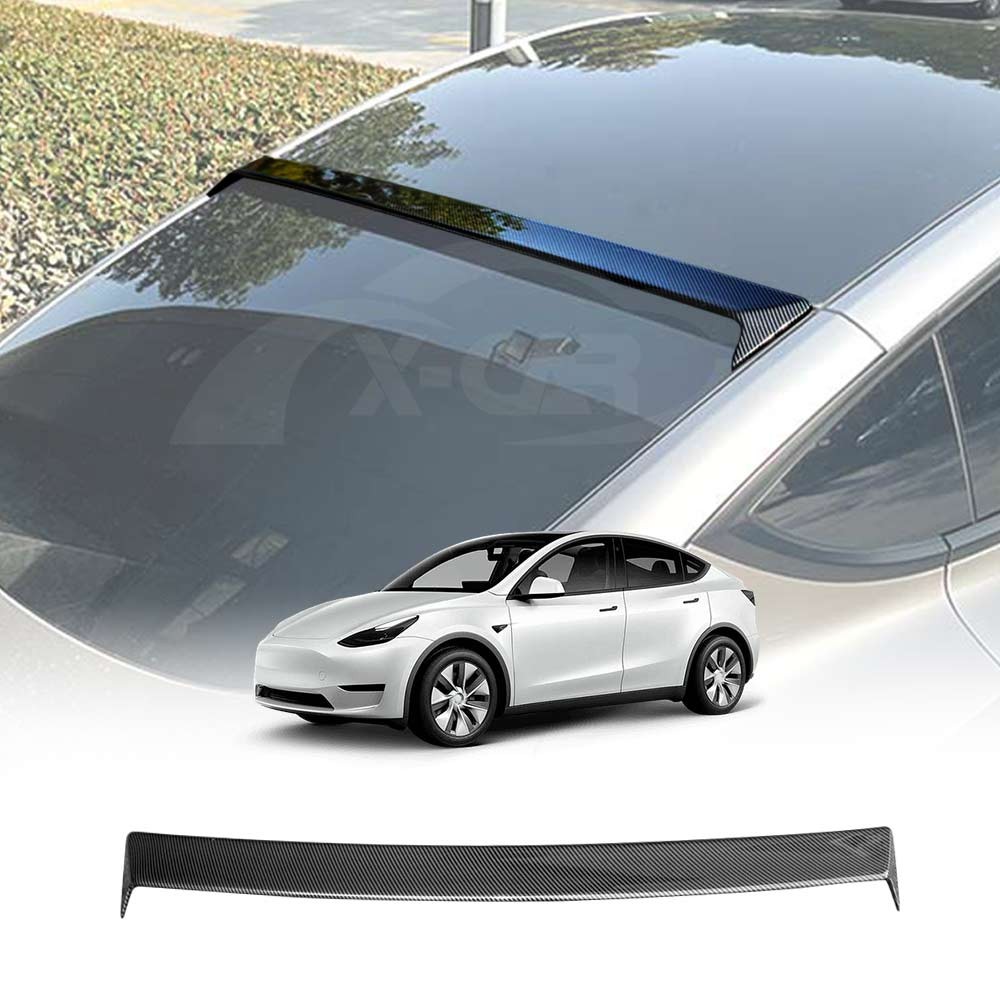 Carbon Fiber Style Roof Spoiler for Tesla Model Y 2022-2023 Rear Window  Sunroof Wind Deflector Exterior Accessories