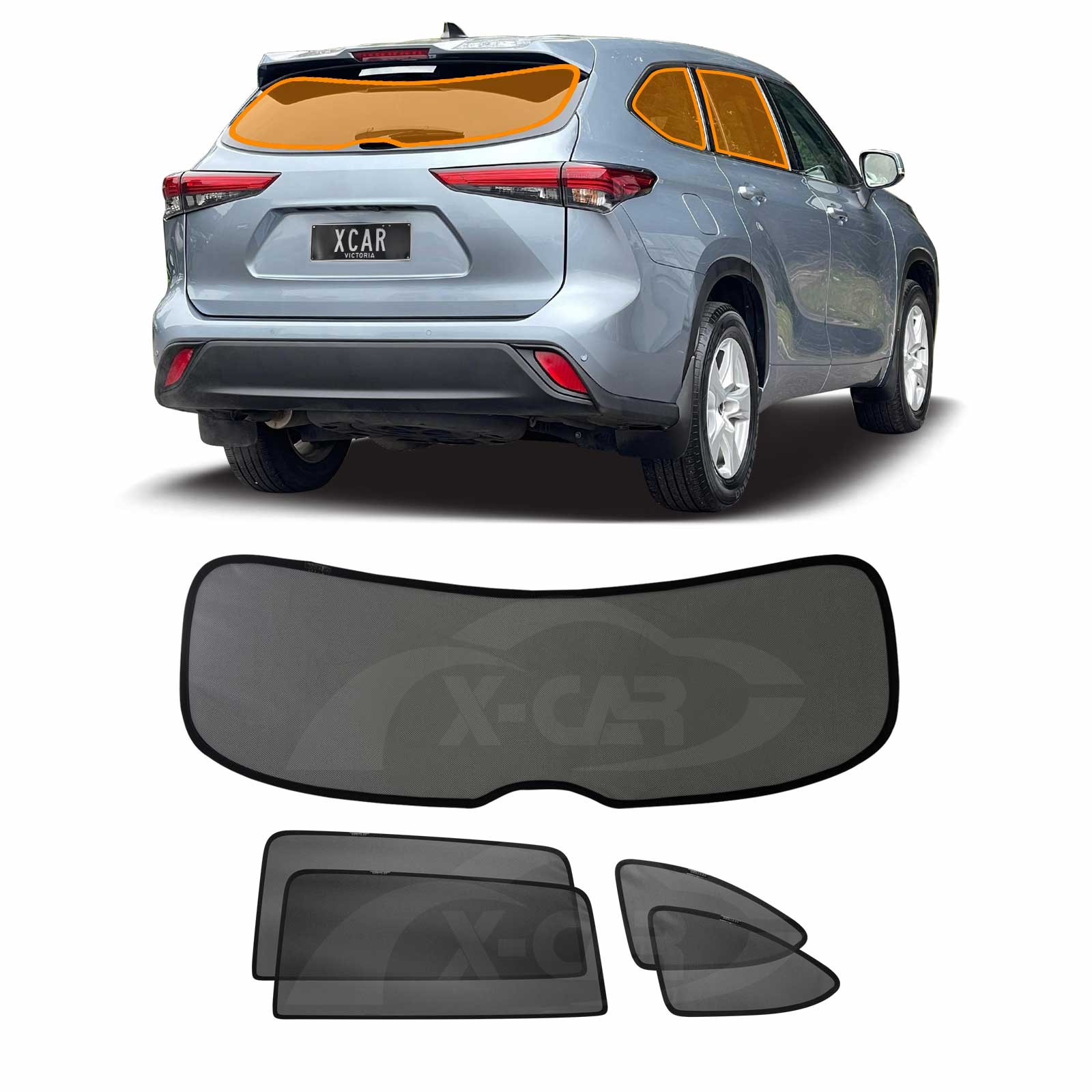 Power Rear Sunblind Window Sun Shades for Toyota Kluger 2021-Onwards Car UV Protection ...