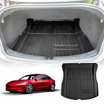 NEW Tesla Model 3 2024 All-Weather Rear Trunk Cargo Mat Boot Liner Cover Luggage Tray