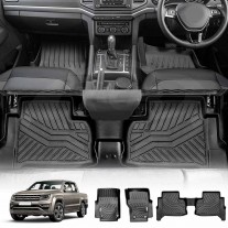 3D Floor Mats for Volkswagen Amarok 2009-2023 Customized Heavy Duty All Weather Car Mat Liners Door Sill Covered Carpet