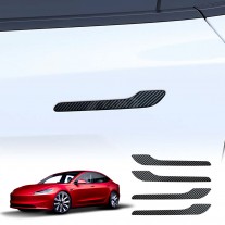 Tesla Model 3 Highland 2023-2025 Modified Trims Decoration Door Handle Protection Kit Matt Carbon Fibre Style Cover Wrap