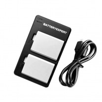 2 Rechargeable Battery and External USB Dual Battery Charger for Canon LP-E8 Camera