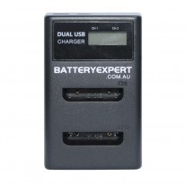 External USB Dual Charger for Fujifilm NP-45 Camera Battery