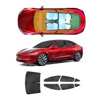 Tesla Model 3 Highland Window Sunshade Block Cover 2023-2025 Sunproof UV Rays Camping Privacy Protection Set of 7