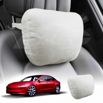 White Headrest Pillow for NEW Tesla Model 3 Highland 2024 Car Seat Neck Support Cushion Accessories