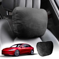 Black Headrest Pillow for Tesla Model 3 Highland 2023-2025 Car Seat Neck Support Cushion Accessories