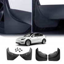 Tesla Model Y 2022-2024 Mud Flaps Splash Guards Mudguard Fender Front and Rear Set of 4