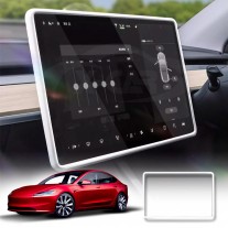 Tesla Model 3 Highland 2023-2025 Screen Protector Frame Protection Silicone Cover Case Accessories White