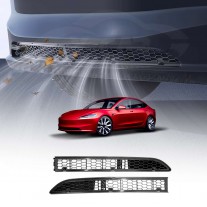 NEW Tesla Model 3 Highland 2024 Car Front Air Flow Vent Inlet Intake Grill Mesh Grille Grid Protection Cover Leaves Insect Guard
