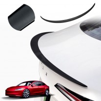 Matt Black Spoiler for NEW Tesla Model 3 Highland 2023-2024 Rear Trunk Wing Lip Tail Performance Style