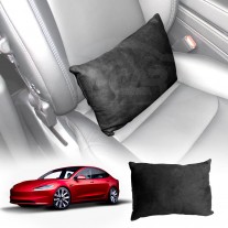 Black Waist Support Pillow for Tesla Model 3 Highland 2023-2025 Car Seat Lumbar Rest Pad Cushion Accessories
