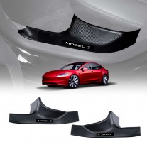 Tesla Model 3 Highland 2023-2025 Carbon Fiber Style Rear Door Sill Plate Protector Car Threshold Scuff Trim Covers Guards Accessories