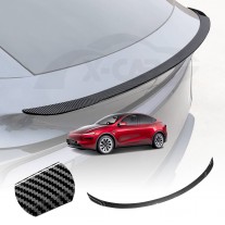 Sporty Carbon Fiber Style Spoiler for Tesla Model Y Juniper 2025-Onwards Rear Trunk Wing Lip Tail Performance Upgrade