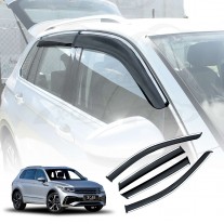 Weathershields for Volkswagen VW Tiguan 2016-2024 Car Weather Shields Wind Deflectors Window Sun Visor 4-Piece Set