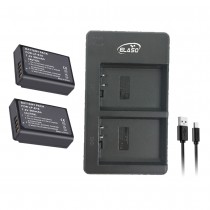 2 Rechargeable Battery and External USB Dual Battery Charger for Canon EOS 1100D Camera