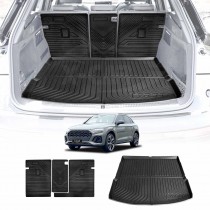 Boot Liner Back Seat Protector for Audi Q5 SQ5 2017-Onwards All Weather Heavy Duty Cargo Car Trunk Kick Mats