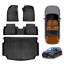 Floor Mats Boot Liner for Hyundai i30 Hatchback 2018-Onwards Height Ajustable Boot All Weather Heavy Duty Cargo Car Trunk Luggage Tray