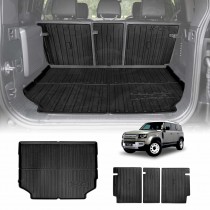 Boot Liner Kick Mats Set for Land Rover Defender L663 110 5 Seater 2020-Onwards All Weather Heavy Duty Cargo Car Trunk Back Seat Protector