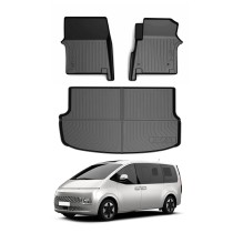 3D All-Weather Car Boot Liner Floor Mats for Hyundai Staria and Staria Load 2021-2025 Heavy Duty Trunk Cargo Mat Carpet Liners Accessories