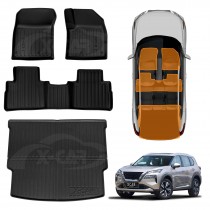 3D Floor Mats Boot Liner Set for Nissan X-trail Xtrail T33 5 Seat Petrol 2022-Onwards All Weather Heavy Duty Cargo Car Trunk Luggage Tray