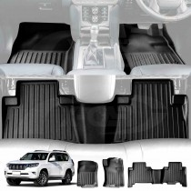 3D Customized Heavy Duty All Weather Car Mat Floor Liner Full Set Carpet for Toyota Prado 150 Series 2009-2024