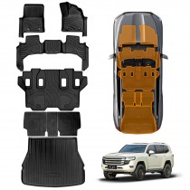 Floor Mats Boot Liner Set for Toyota Landcruiser 300 LC300 7 Seater 2021-Onwards Heavy Duty Cargo Kick Back Seat Protector Cover