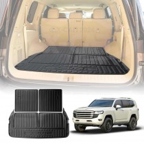 3-Pcs Boot Liner for Toyota Landcruiser 300 LC300 2021-2025 Heavy Duty Cargo Trunk Mat Luggage Tray