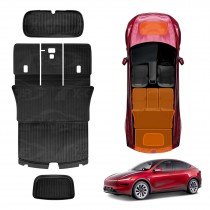 2-In-1 Boot Liners for Tesla Model Y Juniper 2025-Onwards All Weather Front Toolbox Cargo Car Trunk Interior Cover