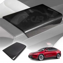Center Console Armrest Pad Cover for Tesla Model Y L 6-Seat 2026-Onwards Carbon Fiber Style Interior Decoration Protector Accessories