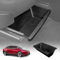 Car Under Seat Storage Box for Tesla Model Y L 6-Seat 2026-Onwards Front Seats Organizer Tray