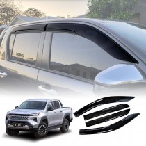 Weathershields for Toyota Hilux SR5 Double Cab 2026-Onwards Car Weather Shields Wind Deflectors Window Sun Visor 4-Piece Set