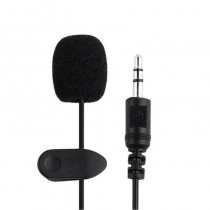 Clip-on Lapel Mini Lavalier Mic Microphone with 3.5mm For Mobile Phone PC Recording