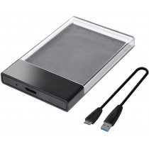 Transparent USB 3.0 External Backup Hard Drive Slim Case Enclosure 2.5" inch Portable HDD Sata SSD