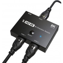 HDMI 2.1 Ultra 8K HD Bi-Directional Switch '1in 2out'/'2in 1out' High Speed 48Gbps Splitter Converter for Xbox Switch PS5/4/3 Blu-Ray DVD