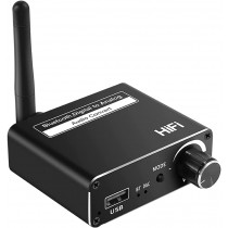 Digital to Analog Audio Converter DAC Coaxial Toslink to 3.5mm with Bluetooth 5.0 Receiver Volume Control and USB Playback