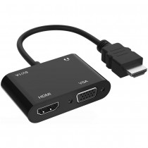 HDMI to VGA HDMI Adapter Dual Display 1080P Converter Splitter for PC Laptop Desktop