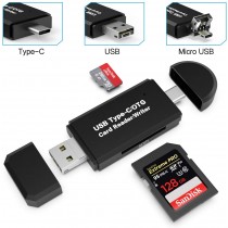 SD/Micro SD Card Reader with USB/Micro OTG USB/USB Type-C for SDXC SDHC MMC RS-MMC Micro SDXC Micro SDHC UHS-I