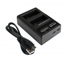 Replacement External USB Dual Charger for Panasonic DMW-BLC12 Camera