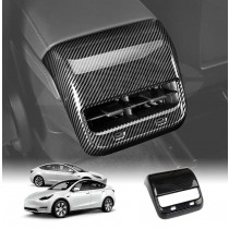 Tesla Model 3 2017-2023 and Model Y 2021-2025 Armrest Pad Rear Air Condition Vent Covers Carbon Fiber Style Interior Protection Accessories