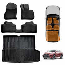 3D Floor Mats Boot Liner Set for BMW X2 U10 Series 2023-Onwards All Weather Heavy Duty Cargo Car Trunk Luggage Tray